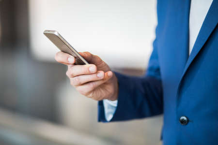 Businessman using on the phoneの写真素材