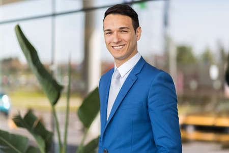 Young businessman outdoorの写真素材