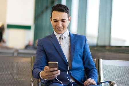 Businessman using on the phoneの写真素材