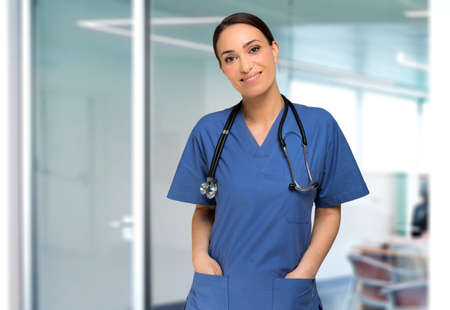 Portrait of a smiling nurseの写真素材