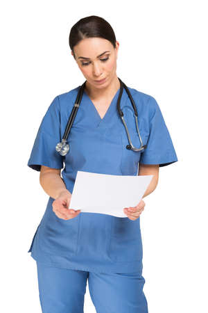 Portrait of a young smiling nurseの写真素材
