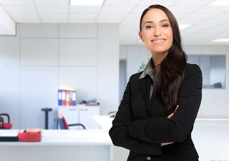 Businesswoman in her officeの写真素材