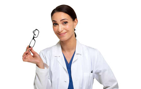 Portrait of a smiling female doctorの写真素材