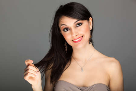 Fashion portrait of a beautiful womanの写真素材