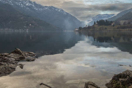 sky in the lakeの写真素材