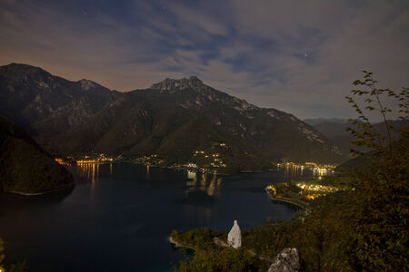 lake at nightの写真素材