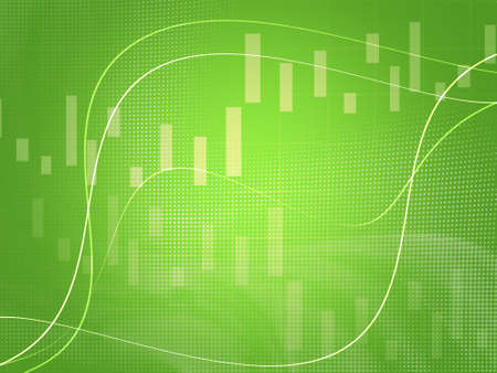 Green abstract background with lines, halftone and graphの写真素材