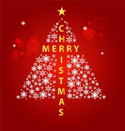 Stylized Illustration of a Christmas tree with embellishmentのイラスト素材