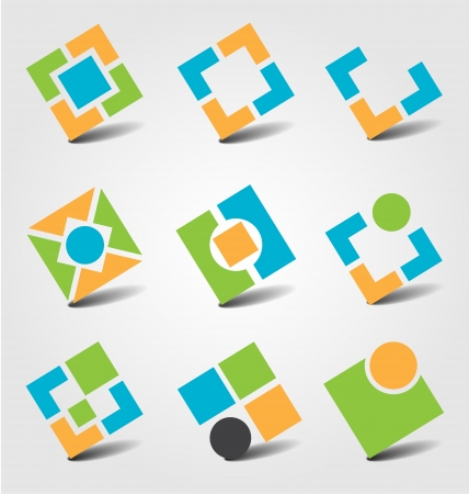 Creative collection of abstract business iconsのイラスト素材