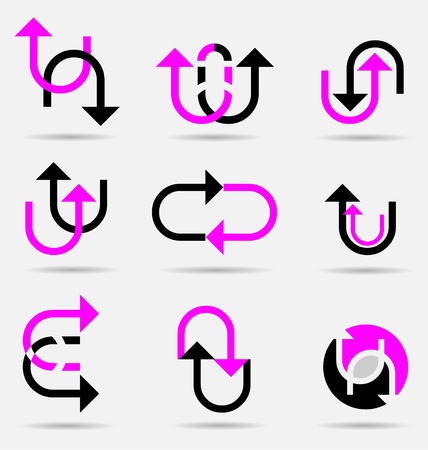Creative collection of abstract business icons/logosのイラスト素材