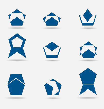 Creative collection of abstract business icons/logosのイラスト素材