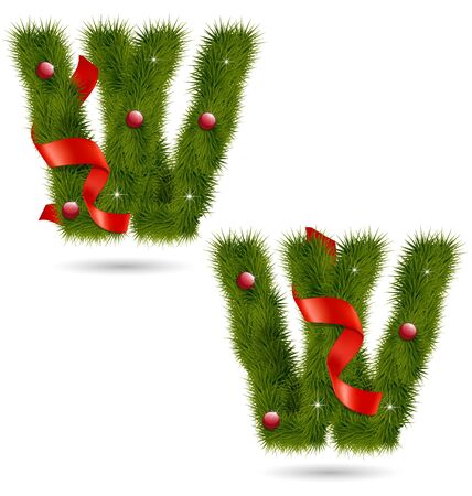 Creative design of Christmas-related decorative alphabet for multipurpose useのイラスト素材
