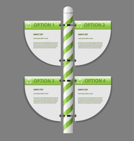 	Stylized presentation/option template with empty text boxesのイラスト素材