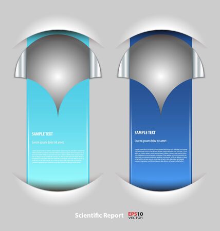 	Stylized presentation,option template with empty text boxes and embellishmentのイラスト素材