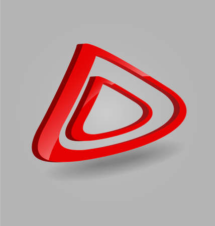 Originally designed abstract glossy 3D logoのイラスト素材