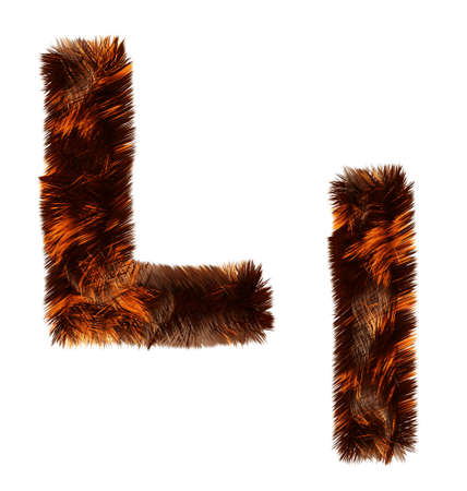 Creative design of animal fur decorative alphabet for multipurpose useの写真素材