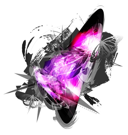 Creative illustration of abstract art background with grunge elementsのイラスト素材