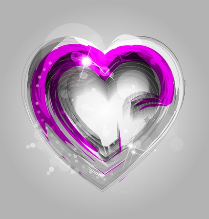 Originally and creative background with grunge heart embellishmentのイラスト素材