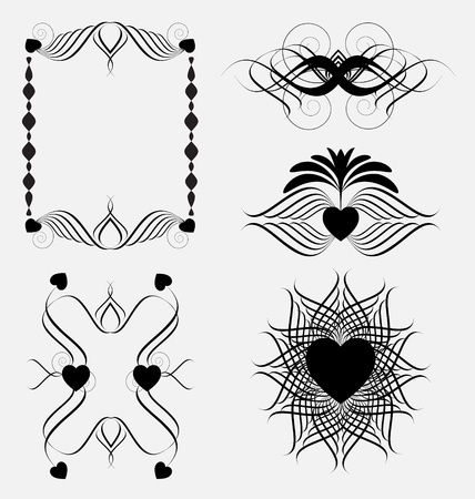 Creative collection of decorative design and ornamental elementsのイラスト素材