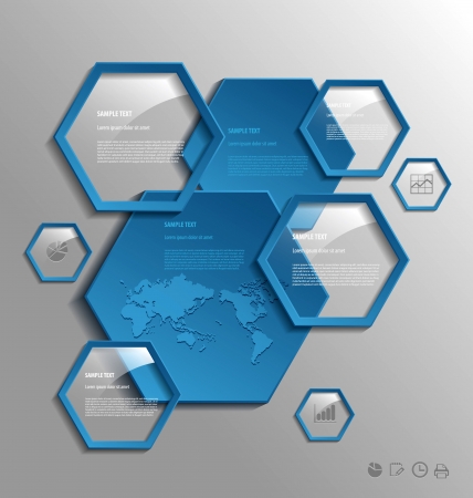 Stylized presentation,option template with embellishmentのイラスト素材