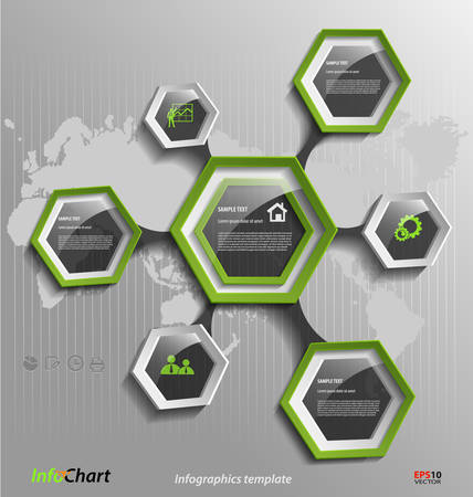 Stylized presentation,option template for business documentationのイラスト素材