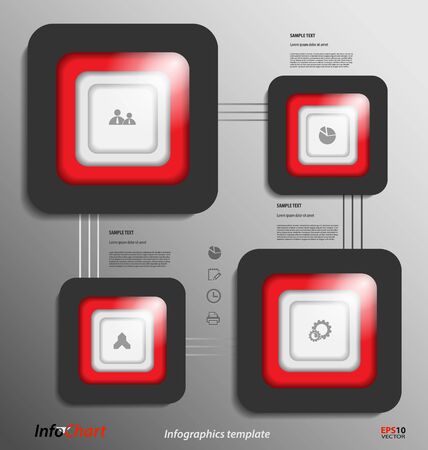 	Stylized presentation,option template for infographic data communicationのイラスト素材