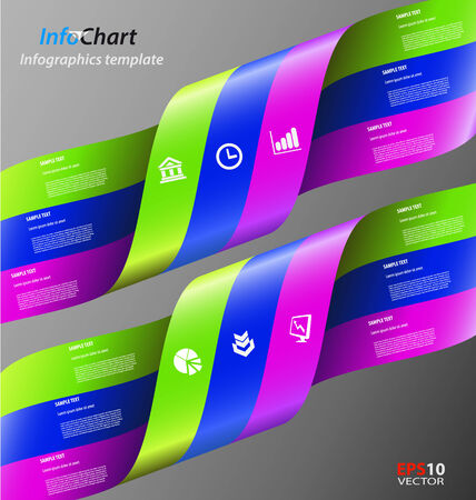 	Stylized ribbon presentation,option templateのイラスト素材