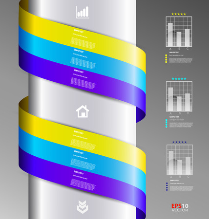 	Stylized presentation,option template for creative data communicationのイラスト素材