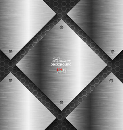 Abstract black metal technology background for creative tasksのイラスト素材