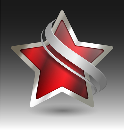 Elegant metallic star embleme with embellishment for design needsのイラスト素材