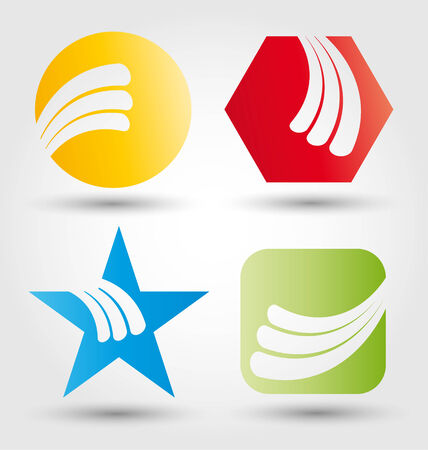 	Abstract business icon set for creative design tasksのイラスト素材