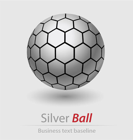 Silver ball elegant icon for creative graphics and designのイラスト素材