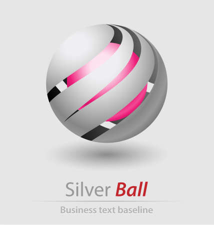 Silver ball elegant icon for creative design tasksのイラスト素材