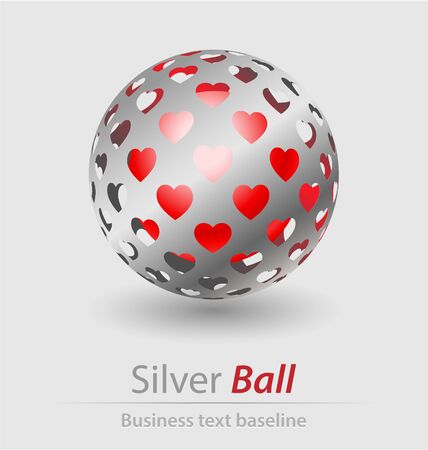 Silver ball elegant icon for creative design tasksのイラスト素材