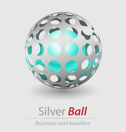 Silver ball elegant icon for creative designのイラスト素材