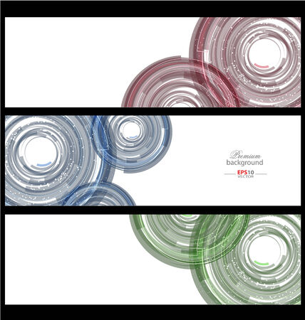 Colorful abstract technology banner collection for creative workのイラスト素材