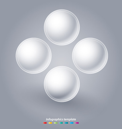 Minimal infographics template easily to be customized for interactive data communicationのイラスト素材