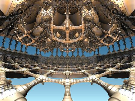 Computer rendered virtual scenery for art and entertainmentの写真素材