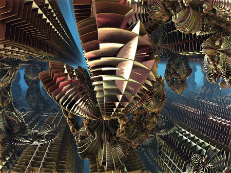 Computer rendered virtual scenery for creative design, art and entertainmentの写真素材