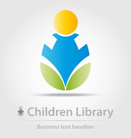 Children library business icon for creative design workのイラスト素材