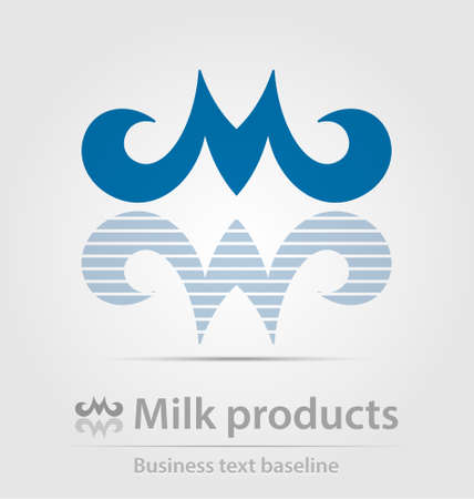 Milk products business icon for creative designのイラスト素材