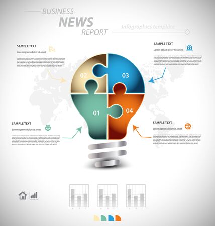 Business infographic template for interactive data communicationの写真素材