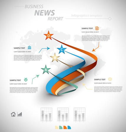 Business infographic template for interactive data communicationのイラスト素材