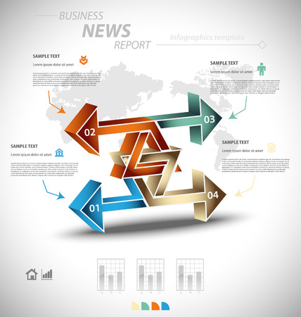 Business infographic template for interactive data communicationのイラスト素材