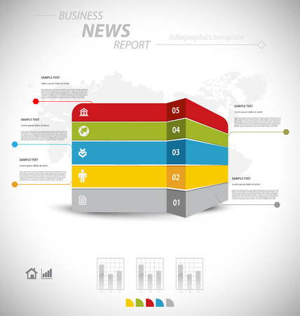 Business infographic template for interactive data communicationのイラスト素材
