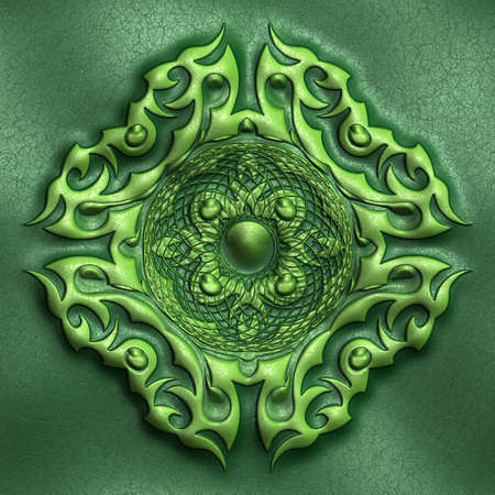 Luxury background seamless tile with embossed pattern on leatherの写真素材