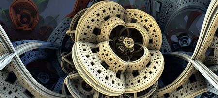 Computer rendered virtual scenery for creative design, art and entertainmentの写真素材