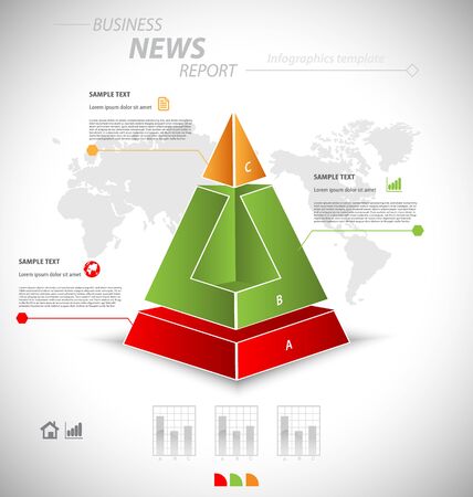 Business infographic template for interactive data communicationのイラスト素材