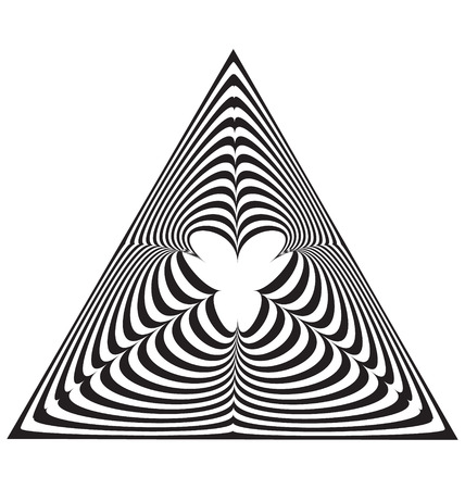 Optical illusion abstract flower element for creative designのイラスト素材