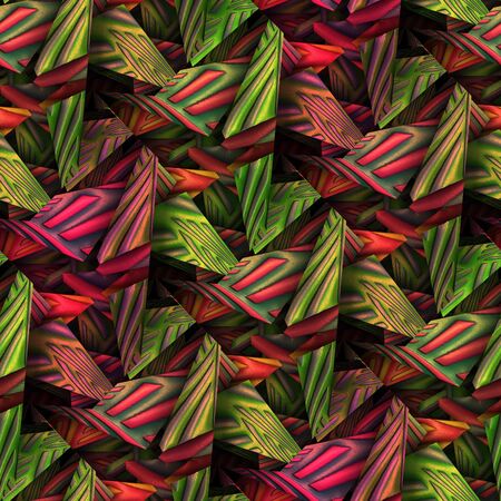 Luxury background tile with embossed fractal on leatherの写真素材